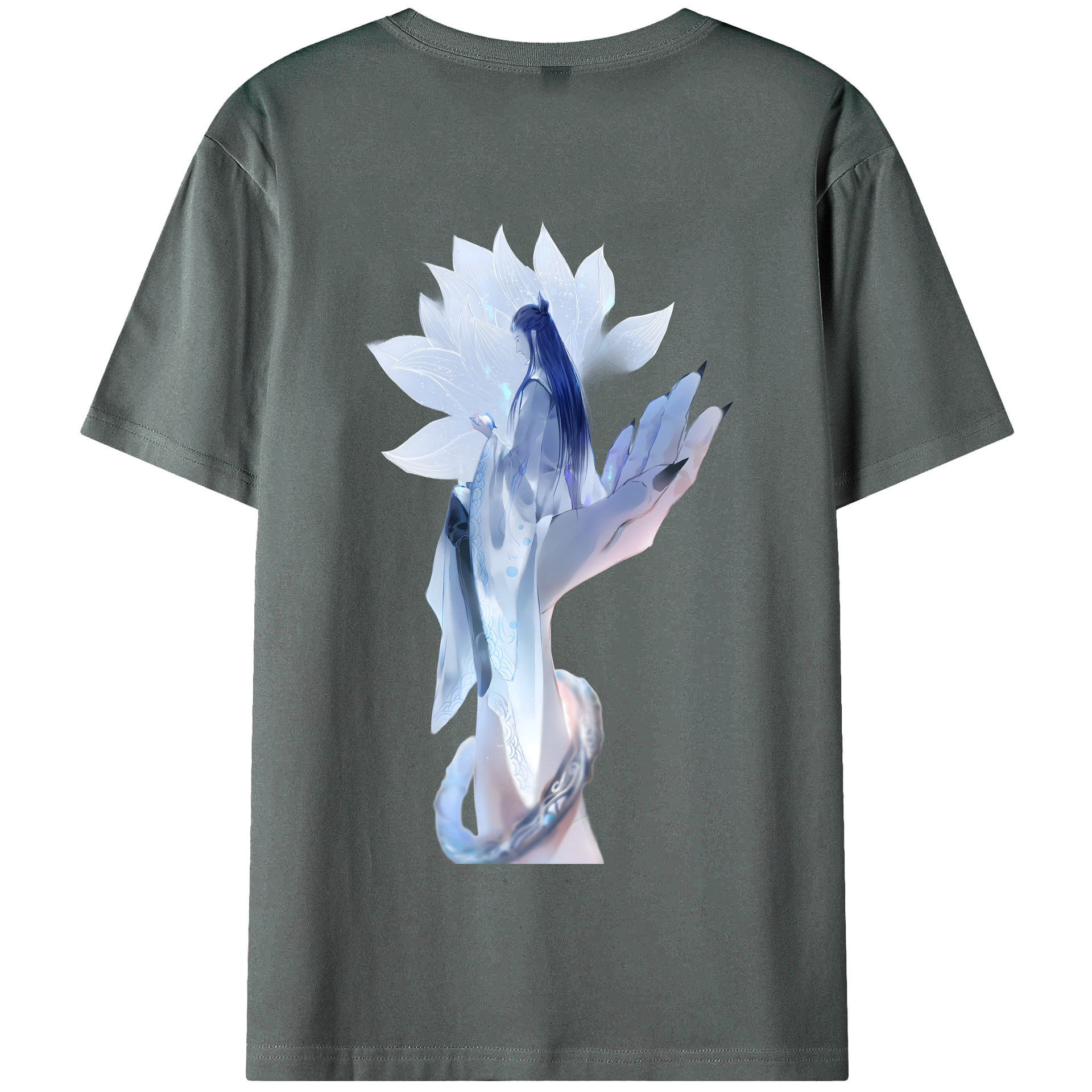 （画像用） Ne Zha 2 ナタ 魔童の大暴れ 綿100％半袖Tシャツ（背面プリント）